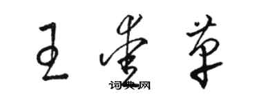 駱恆光王愛革草書個性簽名怎么寫