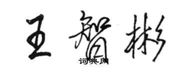 駱恆光王智彬行書個性簽名怎么寫