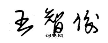 朱錫榮王智俊草書個性簽名怎么寫