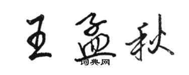 駱恆光王孟秋行書個性簽名怎么寫