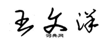 朱錫榮王文洋草書個性簽名怎么寫