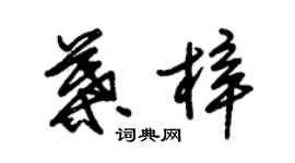 朱錫榮葉梓草書個性簽名怎么寫