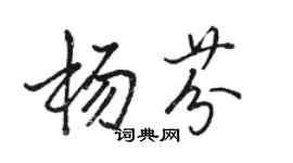駱恆光楊芬行書個性簽名怎么寫