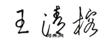 駱恆光王清榕草書個性簽名怎么寫