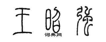 陳墨王昭強篆書個性簽名怎么寫