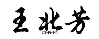 胡問遂王北芳行書個性簽名怎么寫