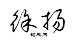 梁錦英徐揚草書個性簽名怎么寫