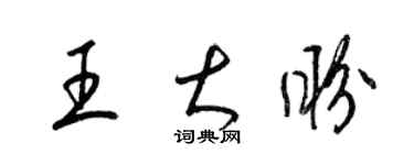 梁錦英王大盼草書個性簽名怎么寫