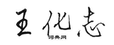 駱恆光王化志行書個性簽名怎么寫