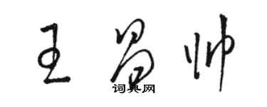 駱恆光王昌帥草書個性簽名怎么寫