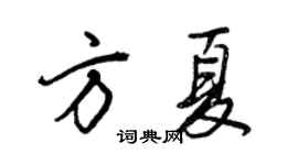 王正良方夏行書個性簽名怎么寫