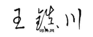 駱恆光王鎮川草書個性簽名怎么寫