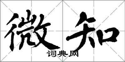 翁闓運微知楷書怎么寫