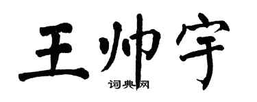 翁闓運王帥宇楷書個性簽名怎么寫