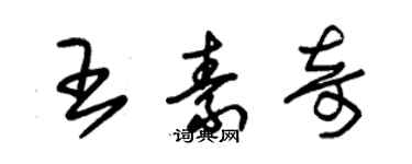 朱錫榮王素奇草書個性簽名怎么寫