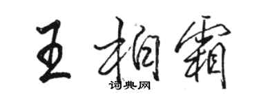 駱恆光王柏霜行書個性簽名怎么寫