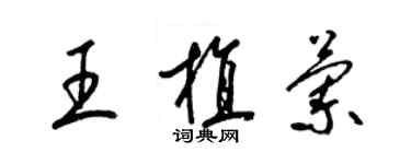 梁錦英王植蘭草書個性簽名怎么寫