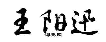 胡問遂王陽迅行書個性簽名怎么寫