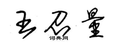 朱錫榮王召量草書個性簽名怎么寫