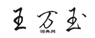 駱恆光王萬玉行書個性簽名怎么寫