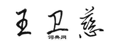 駱恆光王衛慈行書個性簽名怎么寫