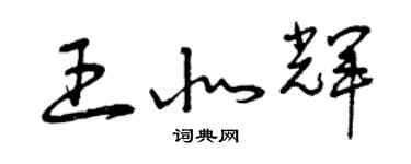 曾慶福王北輝草書個性簽名怎么寫