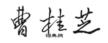 駱恆光曹桂芝行書個性簽名怎么寫