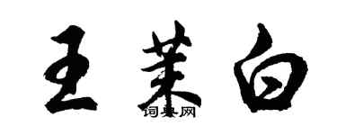 胡問遂王茉白行書個性簽名怎么寫