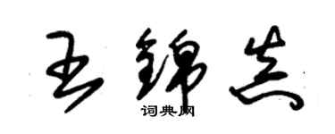 朱錫榮王錦真草書個性簽名怎么寫