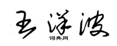 朱錫榮王洋波草書個性簽名怎么寫