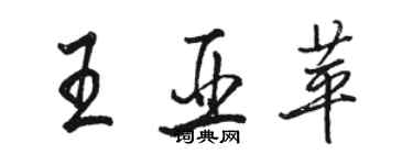 駱恆光王亞苹行書個性簽名怎么寫