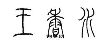 陳墨王香水篆書個性簽名怎么寫