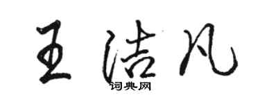 駱恆光王潔凡行書個性簽名怎么寫