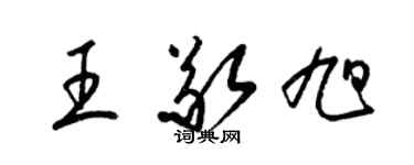 梁錦英王敬旭草書個性簽名怎么寫