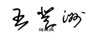 朱錫榮王登洲草書個性簽名怎么寫