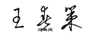 駱恆光王春策草書個性簽名怎么寫