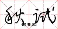 王冬齡秋試草書怎么寫