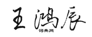 駱恆光王鴻辰行書個性簽名怎么寫