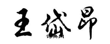 胡問遂王岱昂行書個性簽名怎么寫