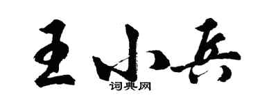 胡問遂王小兵行書個性簽名怎么寫