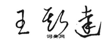 駱恆光王斯達草書個性簽名怎么寫