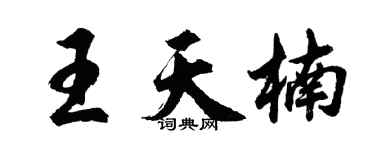 胡問遂王天楠行書個性簽名怎么寫