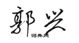 駱恆光郭興行書個性簽名怎么寫