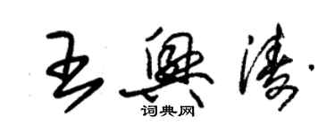 朱錫榮王興濤草書個性簽名怎么寫