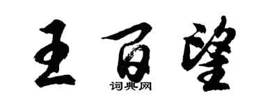 胡問遂王百望行書個性簽名怎么寫