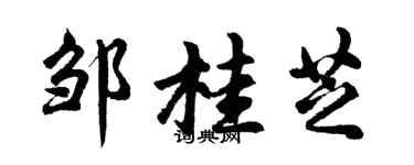 胡問遂鄒桂芝行書個性簽名怎么寫