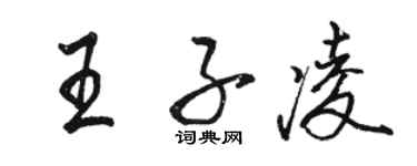 駱恆光王子凌行書個性簽名怎么寫