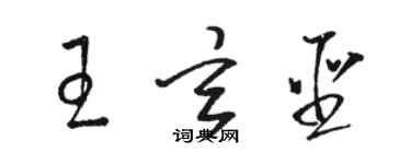 駱恆光王玄聖草書個性簽名怎么寫