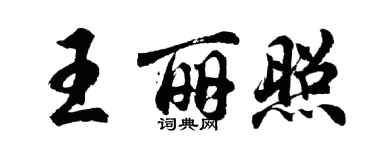 胡問遂王麗照行書個性簽名怎么寫