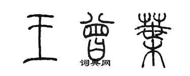 陳墨王曾葉篆書個性簽名怎么寫